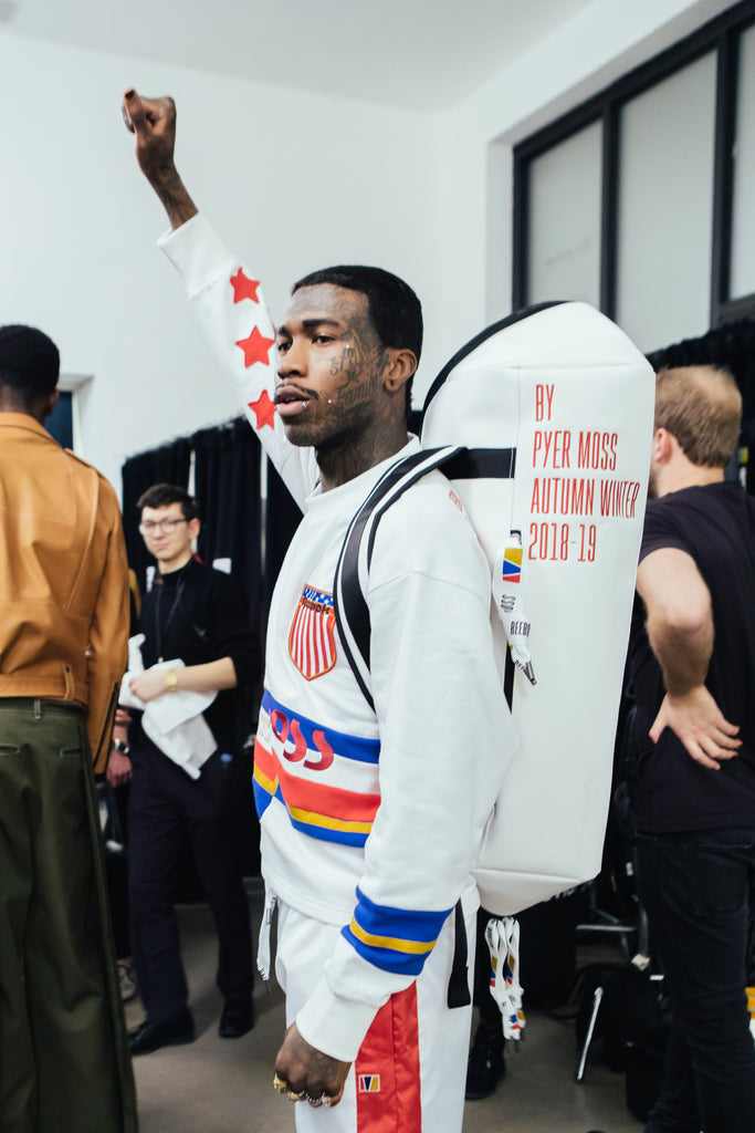 VOGUE – Yves Mathieu Is the Activist-Model Who Turned Heads at Pyer Moss